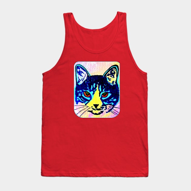 Pop Art Cat Tank Top by Jan4insight TeeStore